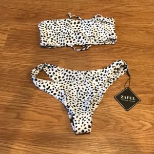 Cheetah bandeau bikini